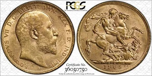 1905P Sovereign in PCGS MS62 - Picture 1 of 3