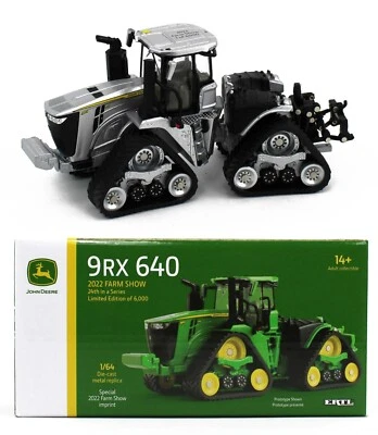 2022 FARM SHOW ERTL 1:64 *JOHN DEERE* Model 9RX 640 *SILVER CHASE TRACTOR* NIB - Image 1 of 4