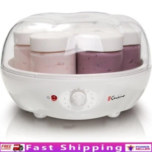 Máquina probiótica eléctrica temporizador de 15 horas para hacer yogurtera automática con 7 frascos de vidrio - Imagen 1 de 8