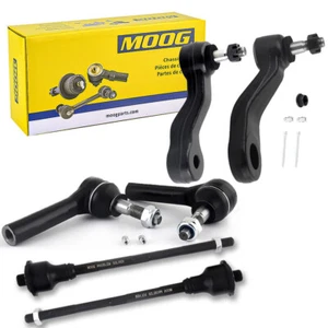 6PCS MOOG Inner Outer Tie Rod Idler Arm Pitman Arms for Chevy Silverado Sierra - Picture 1 of 6