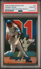 1999 Flair Showcase Legacy Collection Row 2 Sammy Sosa #2L 44/99 - PSA 10 POP2!
