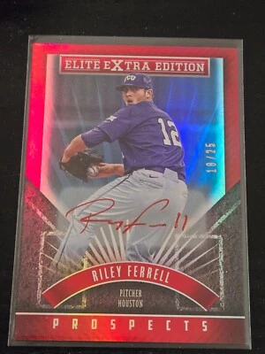 2015 Panini Elite Extra Edition Prospects Red Ink /25 Riley Ferrell #80 Auto - Image 1 of 2