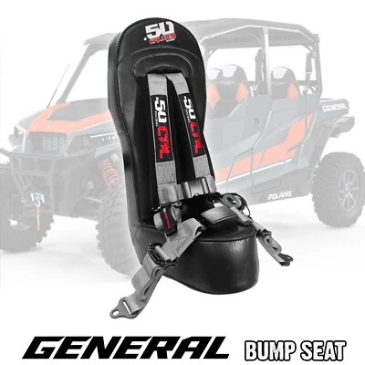 Asiento trasero Polaris General de 4 asientos y arnés plateado de 4 puntos hebilla estilo coche Foto 1 de 4