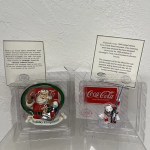 Vintage Coca Cola Cavanagh Christmas Ornament Bundle NEW - Picture 1 of 5