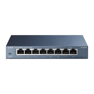 TP-LINK TL-SG108 8-port Metal Gigabit Switch 8 Metal Ports - Image 1 of 2