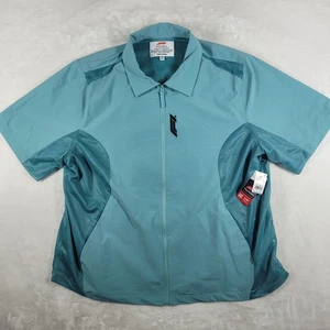 Formula 1 x PacSun Corsa Zip Shirt Men's 2XL Blue Short Sleeve F1 Racing NWT - Picture 1 of 9