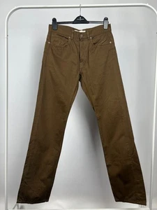 Great Lacoste Men's Brown 100% Cotton Casual Chino Trousers Pants Size W33 L34 - Picture 1 of 15