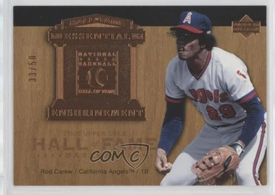 Salón de la Fama Esencial 2005 Upper Deck/50 Rod Carew #EE-RC2 HOF Foto 1 de 2
