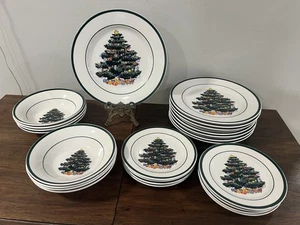 Totally Today Christmas Tree Dinnerware Set ~ 24 Pieces - Plates & Bowls *READ* - Picture 1 of 22