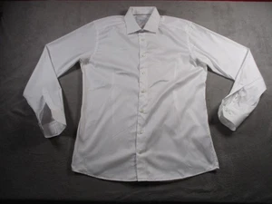 Eton Dress Shirt Mens 17 43 White Slim Fit Long Sleeve Button Up Formal Workwear - Picture 1 of 12