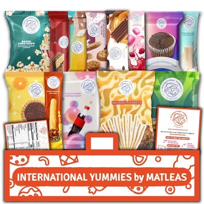 Caja de bocadillos internacional exótica - dulces y golosinas únicas de Japón, Corea y euros Foto 1 de 4