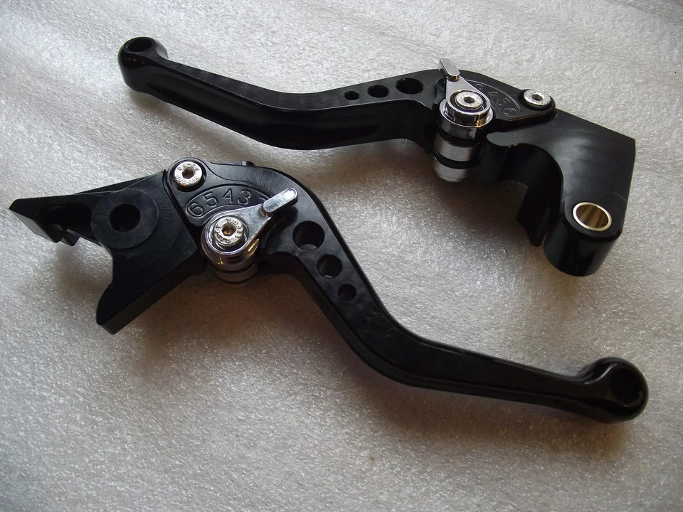 Yamaha YZF R1 1999-2001, conjunto de alavancas CNC ajustadores curtos preto/cromo F21/Y688 - Imagem 1 de 1