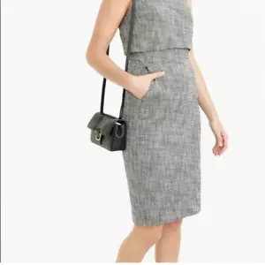 J Crew Going Places Etuikleid ärmellos Taschen schwarz Tweed Damengröße 0 - Bild 1 von 15
