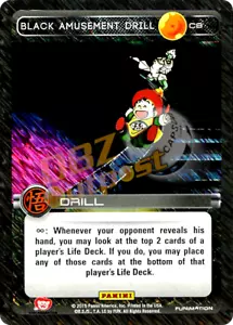 DBZ Dragon Ball Z TCG Panini Movie Collection C9 Black Divertimento Drill Foil - Foto 1 di 1