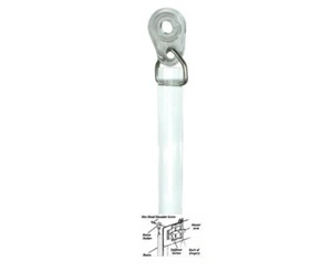Bastón/varita para cortinas de acrílico transparente de 24" 1/2" con adaptador de plástico (único) - Imagen 1 de 1