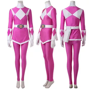 Women Outfit Zyuranger Pink Ranger Cosplay Girl Costume Team Uniform Halloween - Picture 1 of 17