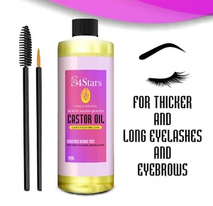 S4STARS PURE CASTOR OIL FOR THICKER AND LONG EYELASHES AND EYEBROWS 30ML UK - Picture 1 of 1