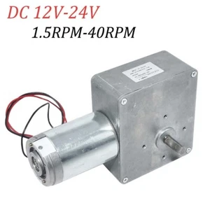 DC 12V 24V Schnecken Getriebemotor 1.5RPM-40RPM Worm Geared Reduction Motor - Picture 1 of 9