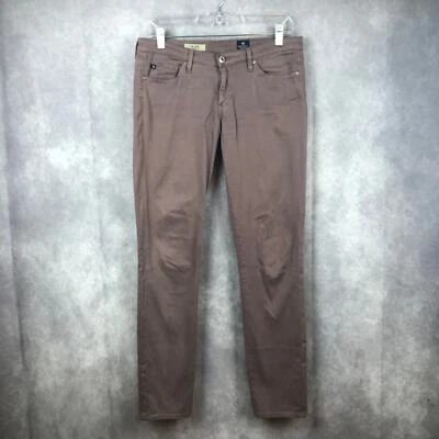 Pantalones de mezclilla AG Adriano Goldschmied para mujer 28 The Stilt pierna de cigarrillo algodón púrpura Foto 1 de 4