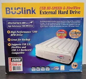 NOS Buslink UII-250 USB 2.0 External Hard Drive Silver Open Box - Picture 1 of 11