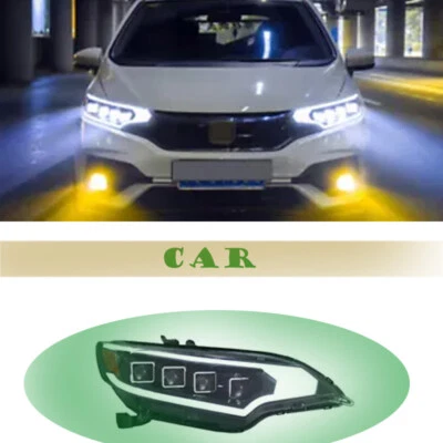 Led Headlight Assembly Projector Streamer 2pcs For Honda Fit Jazz GK5 2014-2020 - Image 1 of 4