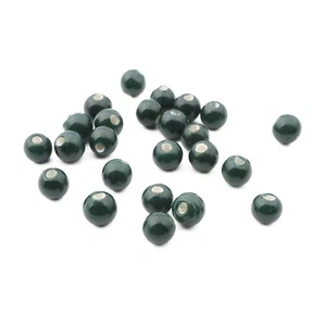 Lot (24) Czech vintage Green Lampwork glass beads 5mm - Picture 1 of 2