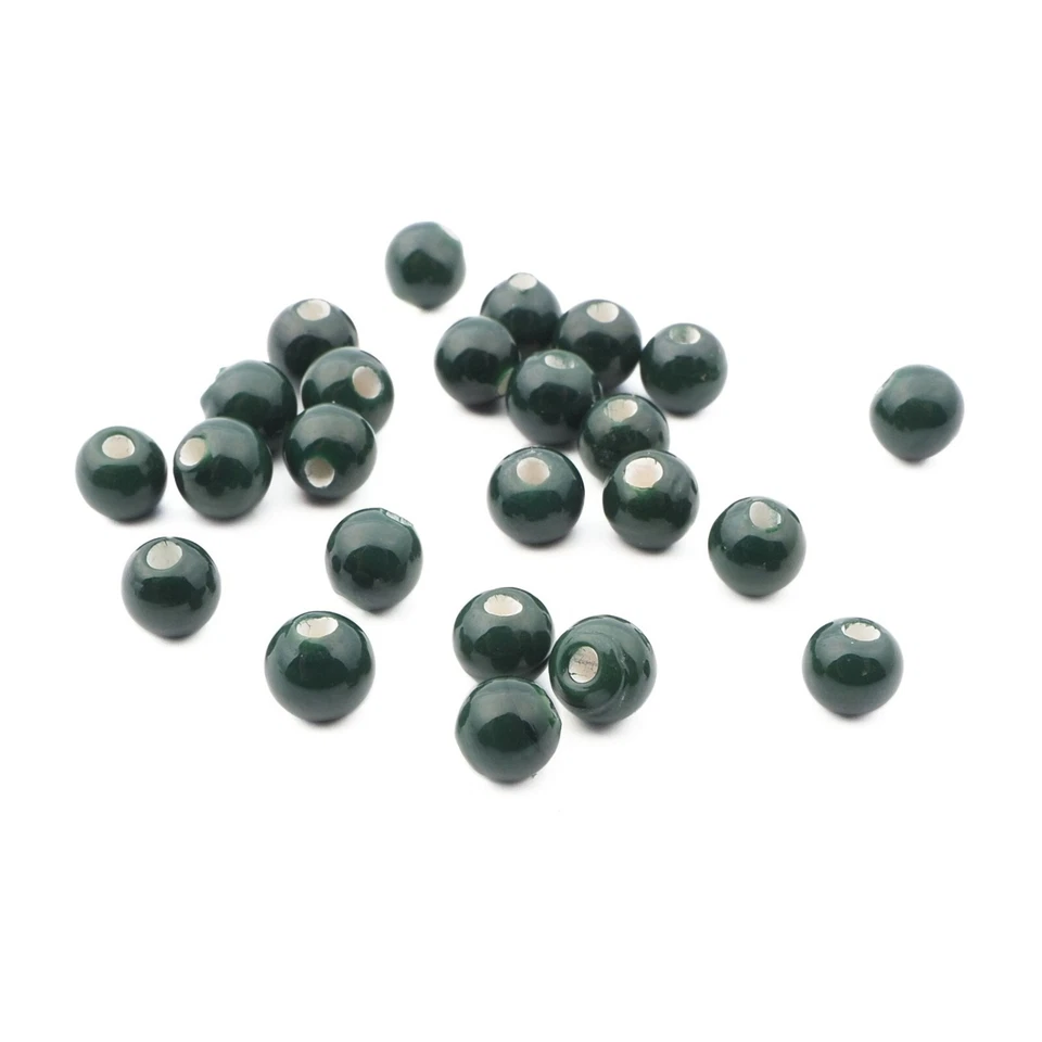 Lote (24) Cuentas de cristal de murano verde vintage checo 5 mm Foto 1 de 2