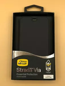 Otterbox Strada Via Soft-Touch Folio Wallet Case for Apple iPhone Xs Max Black - Picture 1 of 11