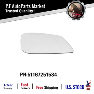 Right Side Mirror Fit For BMW F01 02 07 10 11 Rear Heated Wing White Glass - Picture 1 of 6