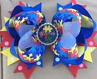 Large Autism Awareness Double Layered Boutique Hair Bow