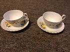 Aynsley Yellow Roses Bone China Cup And Saucer X 2