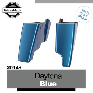 Parte inferior de alforja estirada azul Daytona de corte único para más de 14 Harley Touring - Imagen 1 de 7