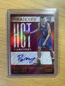 2015-16 Panini NBA Hoops Kristaps Porzingis Rookie Hot Signatures - HS-KP - Picture 1 of 3