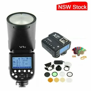 AU Godox V1-S TTL HSS Round Head Speedlite Flash+X2T-S Trigger+AK-R1 For Sony - Picture 1 of 12