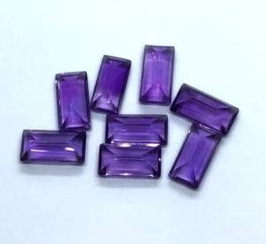 Natural African Amethyst Baguette Cut Faceted Loose Gemstone For Making Jewelry - Picture 1 of 24