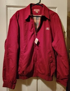 NWT Pioneer Seed Maroon w/ Tartan Plaid Lining Teflon Coated Jacket LT - Picture 1 of 5