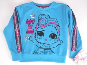 Girls L.O.L. Surprise! Remix Lets Be Loud Crop Sweatshirt - Blue S - Picture 1 of 6