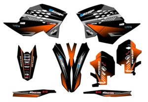 2008-2010 XCF SURGE Black Senge Graphics Kit Compatible with KTM - Foto 1 di 10