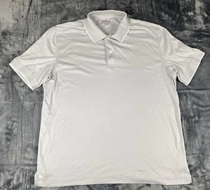 Untuckit Polo Uomo L Grigio Manica Corta Golf Elasticizzata Damaschino - Foto 1 di 8