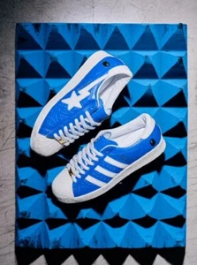 Size US9in SSTR V BAPE Superstar A BATHING APE×adidas BAPE SSTR PACK [JR2702] - Picture 1 of 12
