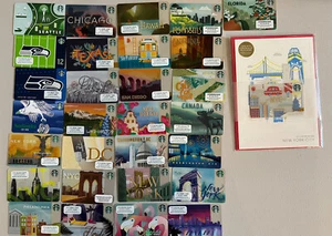 30 Stück - Starbucks USA City State Limited Edition Rarität Geschenkkarten wie abgebildet - Bild 1 von 24