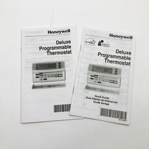 Owners Guide Honeywell Deluxe Programmable Thermostate Dual Language - Imagen 1 de 3