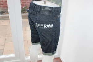 G Star Shorts Mens W30 Blue Denim Blade Embro Loose Casual Summer Holiday Indigo - Picture 1 of 17