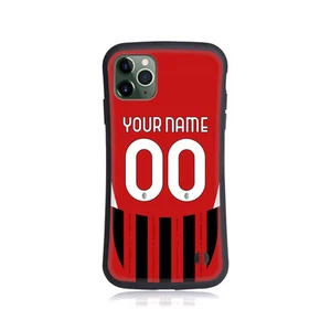 CUSTOM PERSONALIZED AC MILAN 2024/25 KIT HYBRID CASE FOR APPLE iPHONES PHONES - Picture 1 of 8