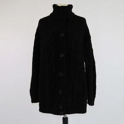 Dolce & Gabbana Black Knit Glitter Longsleeve Cardigan - Image 1 of 3