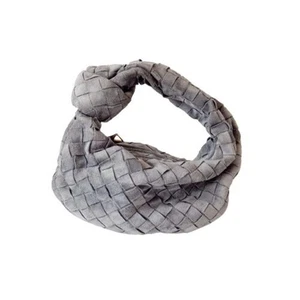 BOTTEGA VENETA Thunder Intrecciato Suede Mini Jodie Grey - Picture 1 of 15