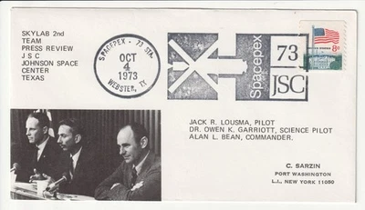 Second Skylab Team Cover - Press Review Spacepex - 1973 Webster, TX - Image 1 of 2