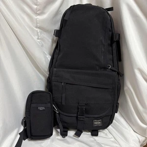 Yoshida Porter Bicycle Style Backpack Bag Nylon Black Zip Men's From Japan - Picture 1 of 24