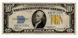 Certificado de plata 1934A norte de África $10 crudo circulado 7330A - Imagen 1 de 2