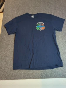 Irish Police T-shirt Navy Blue Mens Sz L Cotton Gildan - Picture 1 of 7